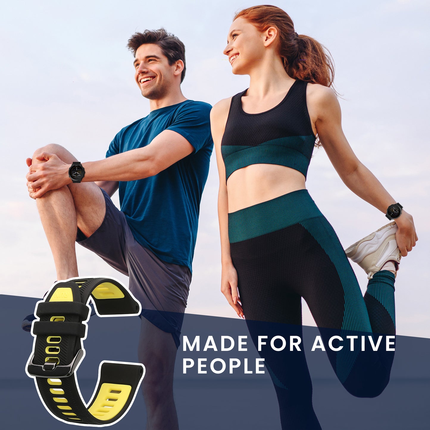 kwmobile Silikon Uhrenarmband für Garmin Forerunner 965 / 955 / 945 / 745 Armband - Ersatzarmband für Fitnesstracker