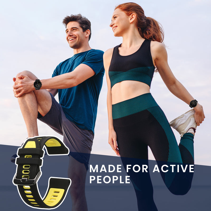 kwmobile Silikon Uhrenarmband für Garmin Forerunner 965 / 955 / 945 / 745 Armband - Ersatzarmband für Fitnesstracker