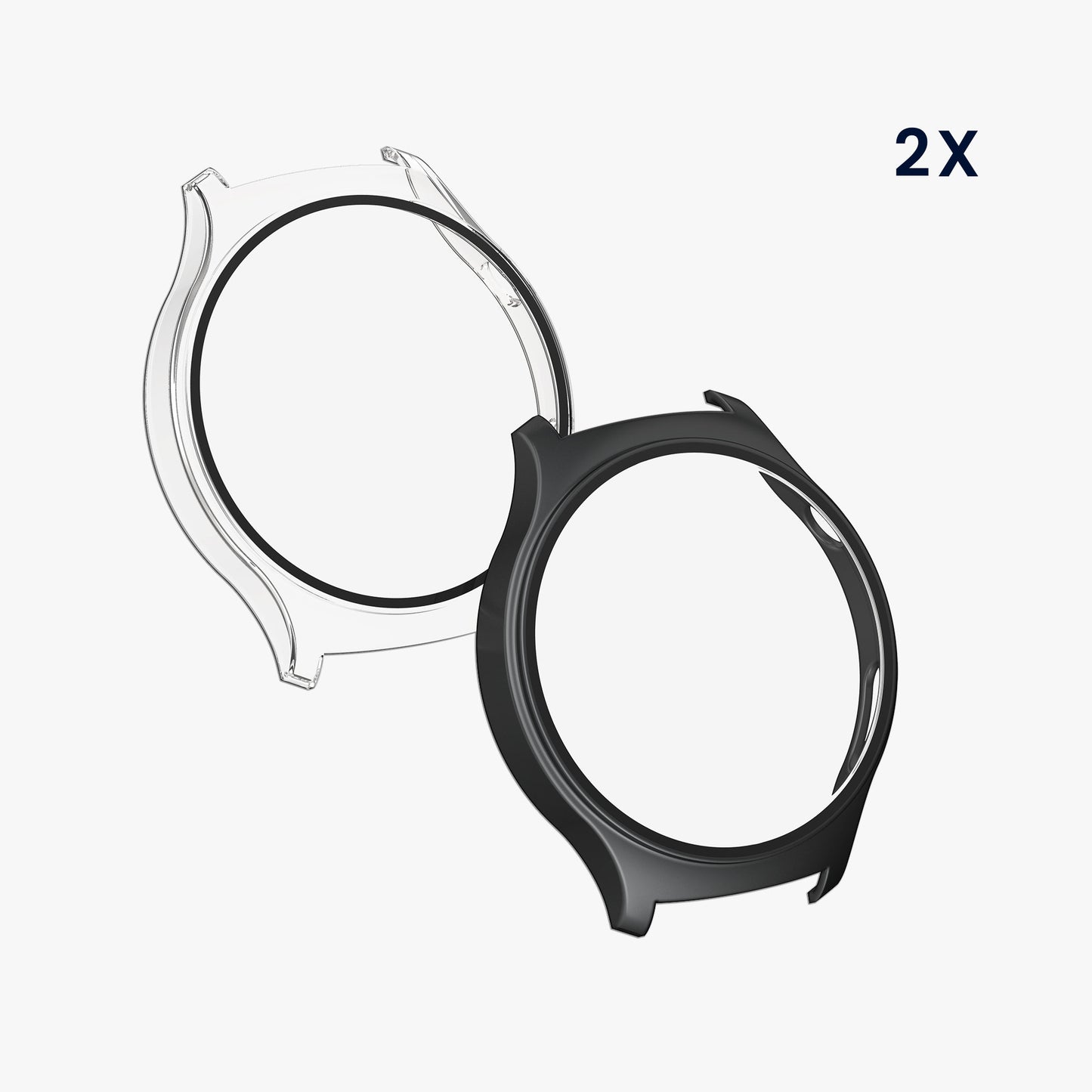 kwmobile Glas Hülle für Huawei Watch 4 Schutzhülle - Fullbody Fitnesstracker Case Set aus Glas