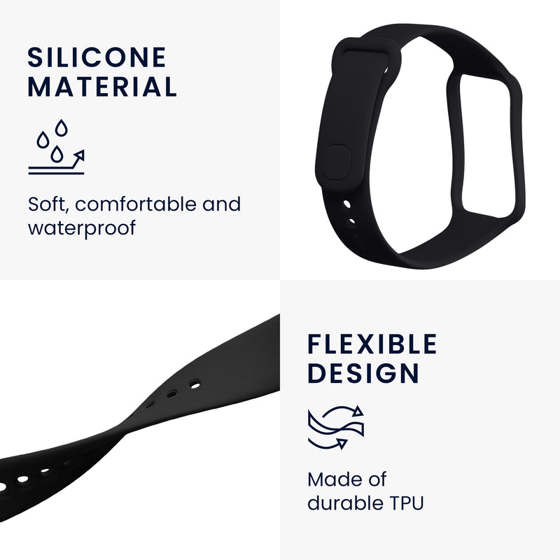 kwmobile Uhrenarmband für Xiaomi Redmi Smart Band 2 Armband - Fitnesstracker Band Set aus Silikon - Ersatzarmband Smartwatch