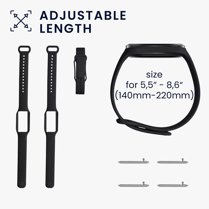 kwmobile Uhrenarmband für Xiaomi Redmi Smart Band 2 Armband - Fitnesstracker Band Set aus Silikon - Ersatzarmband Smartwatch