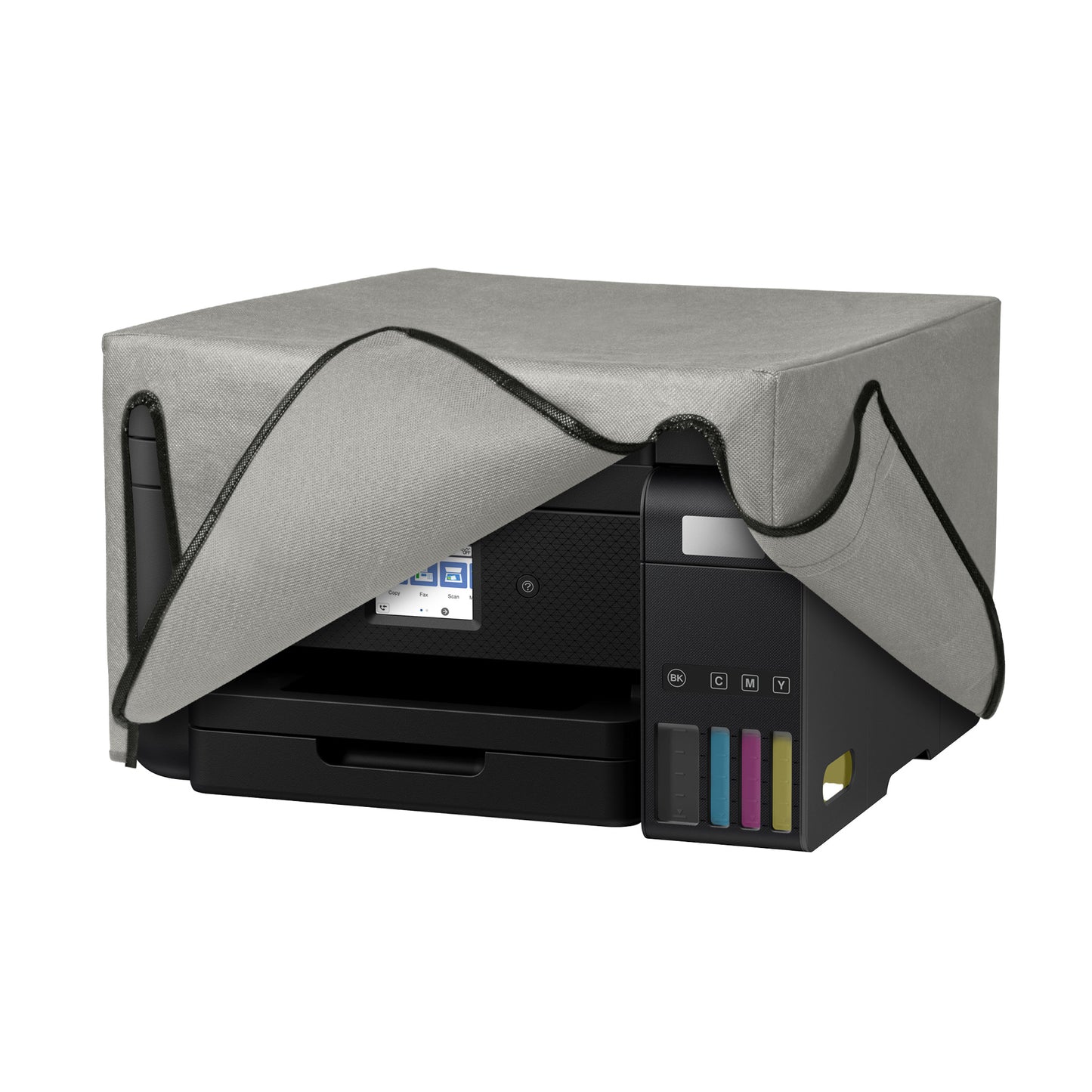 kwmobile Cover kompatibel mit Epson Eco Tank ET-3850 / Eco Tank ET-4856 - Tasche Hülle Drucker - Staubschutzhülle Schutzhaube Schutzhülle - Hellgrau Hellgrau  