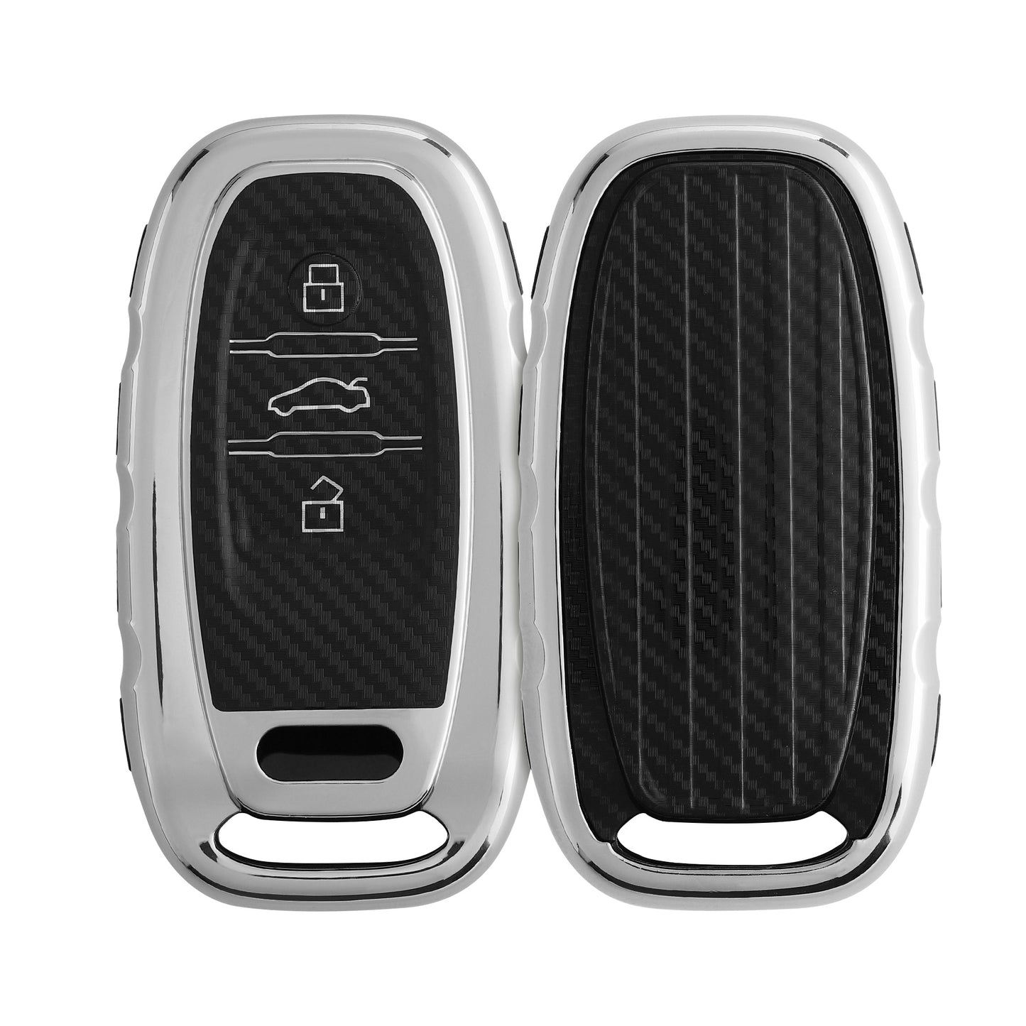 Hülle für Audi A6 A7 A8 Q7 Q8 3-Tasten Autoschlüssel Keyless