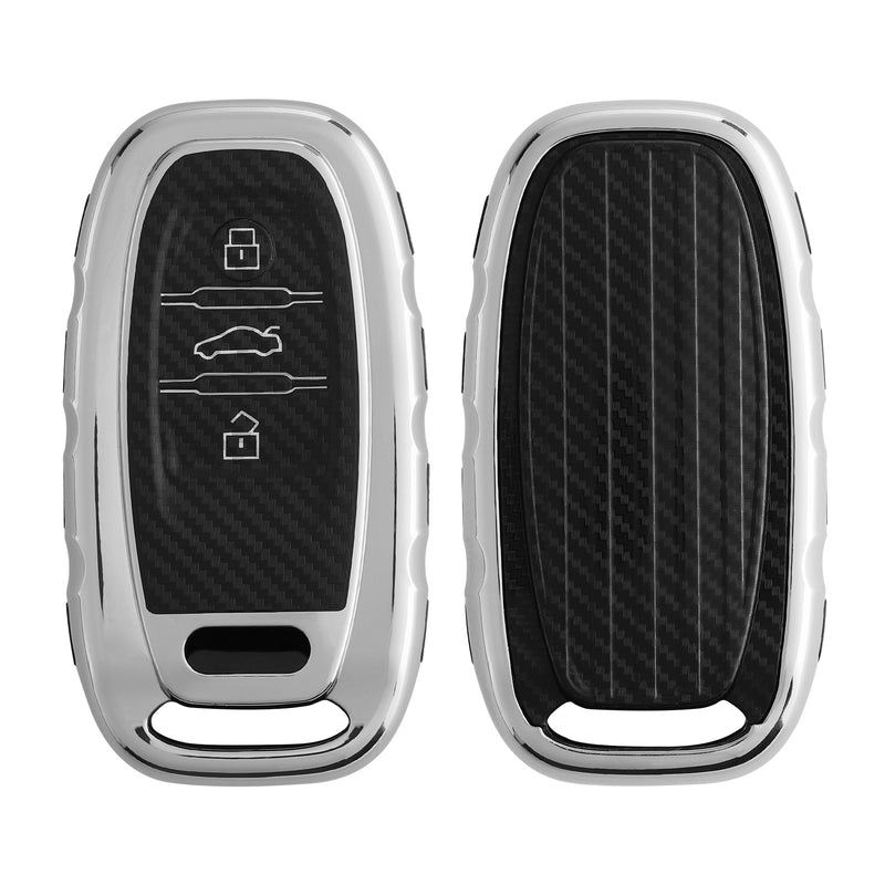 Hülle für Audi A6 A7 A8 Q7 Q8 3-Tasten Autoschlüssel Keyless