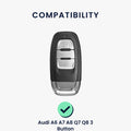 Hülle für Audi A6 A7 A8 Q7 Q8 3-Tasten Autoschlüssel Keyless