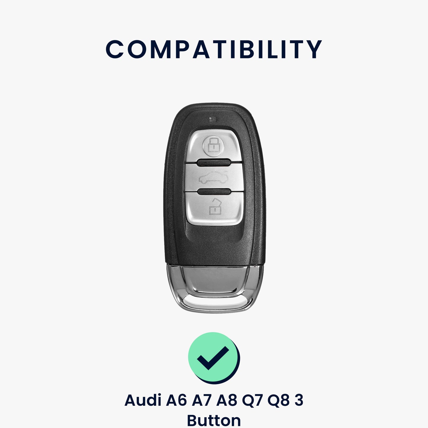 Hülle für Audi A6 A7 A8 Q7 Q8 3-Tasten Autoschlüssel Keyless