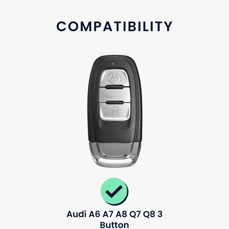 Hülle für Audi A6 A7 A8 Q7 Q8 3-Tasten Autoschlüssel Keyless