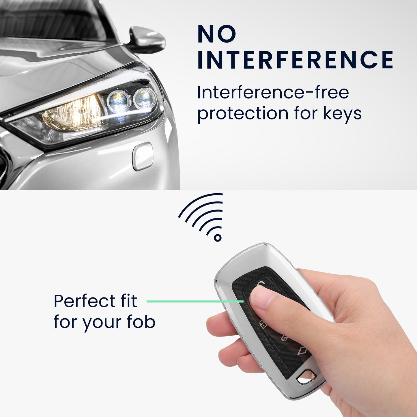 Hülle für BMW 3-Tasten Funk Autoschlüssel (nur Keyless Go)