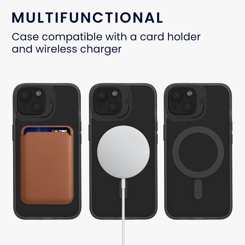kwmobile Hülle kompatibel mit Apple iPhone 13 Hard Case mit erhöhtem Rand Kameraschutz integriert Transparent