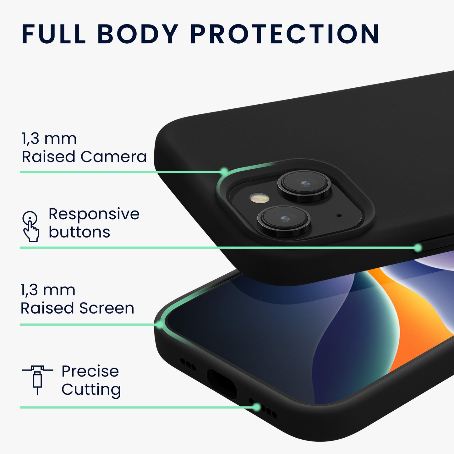 kwmobile Handyhülle für iPhone 15 Case - kabelloses Laden