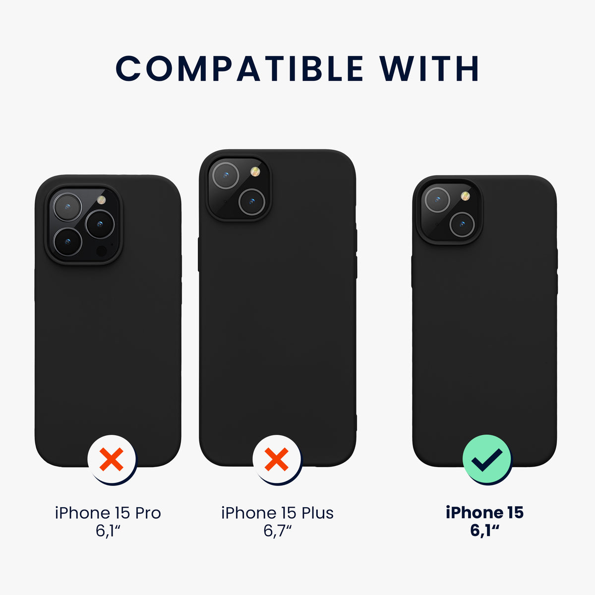 kwmobile Handyhülle für iPhone 15 Case - kabelloses Laden