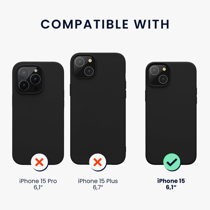 kwmobile Handyhülle für iPhone 15 Case - kabelloses Laden