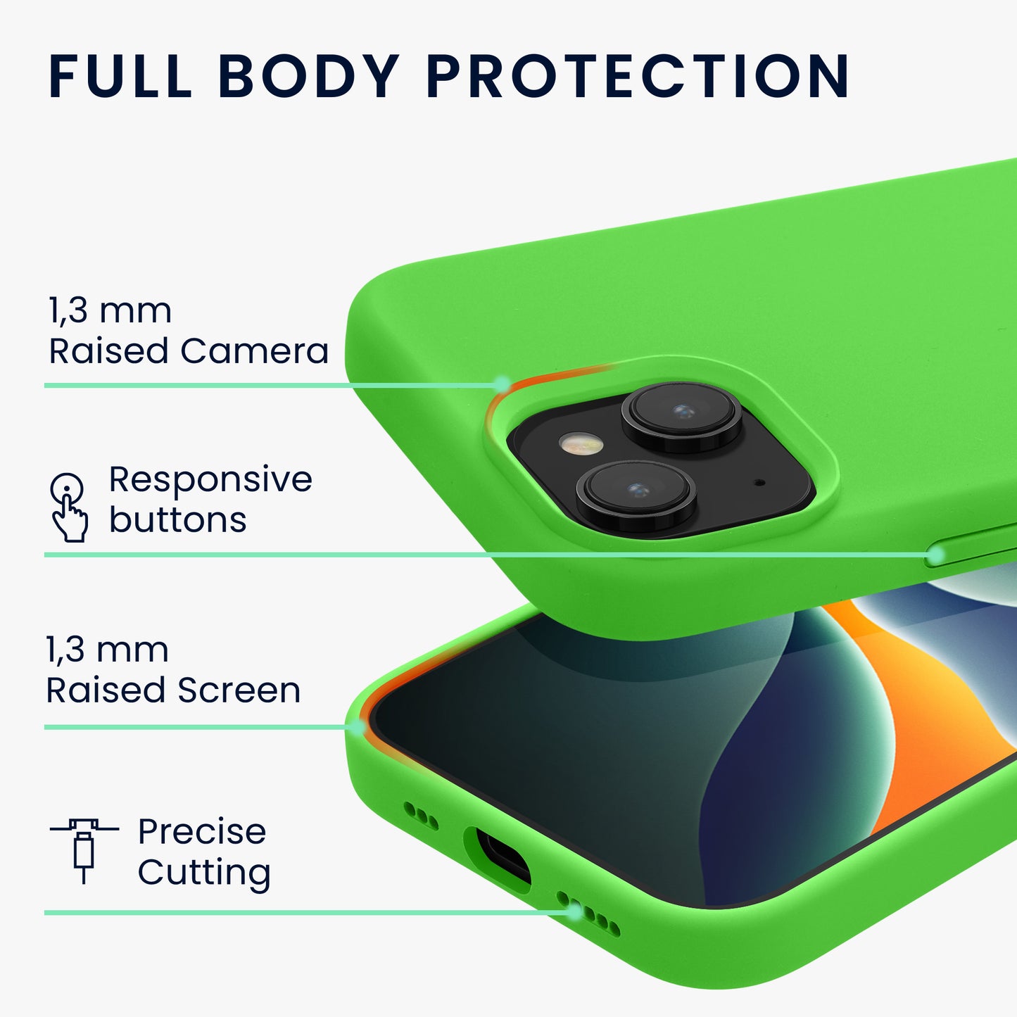 kwmobile Handyhülle für iPhone 15 Case - kabelloses Laden