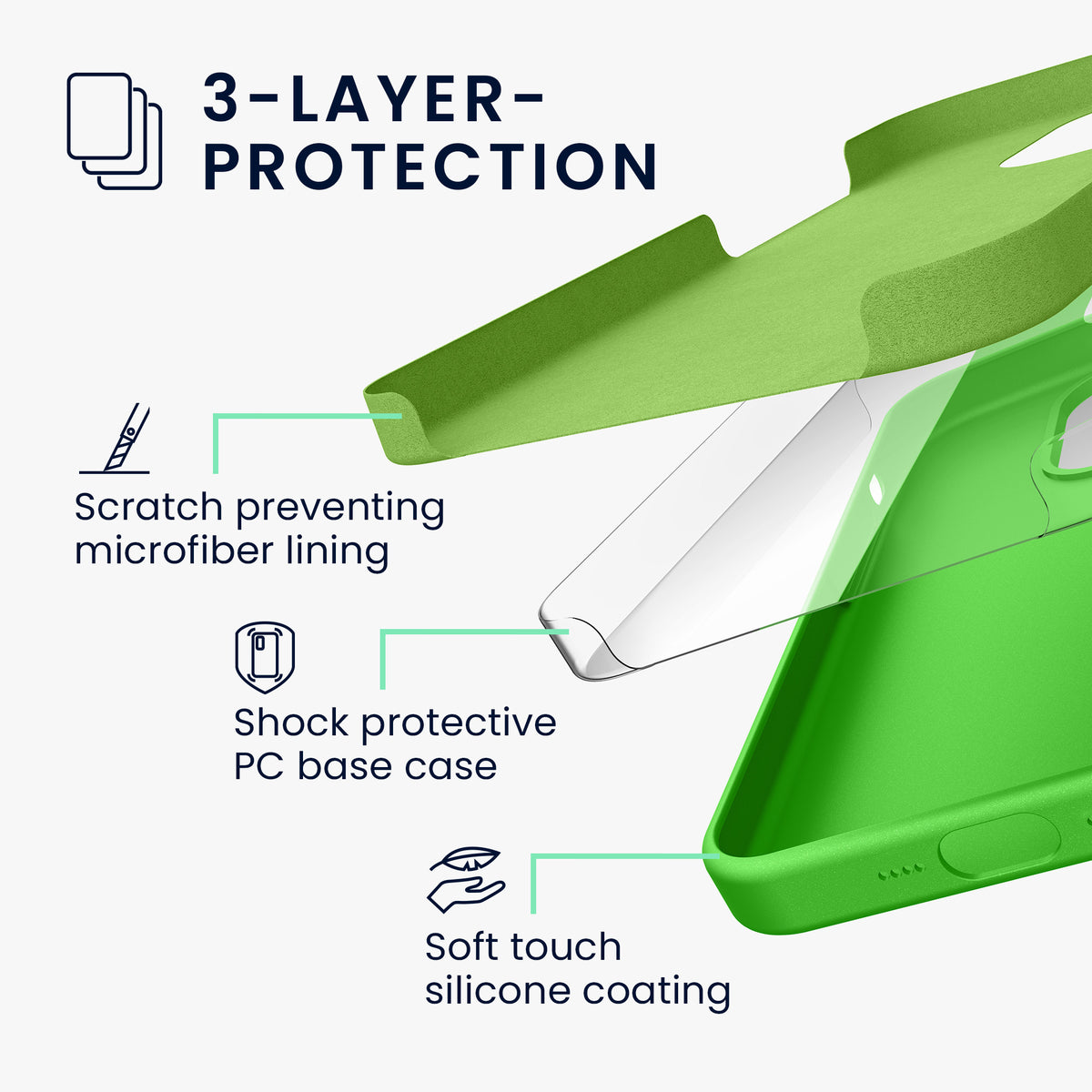 kwmobile Handyhülle für iPhone 15 Case - kabelloses Laden