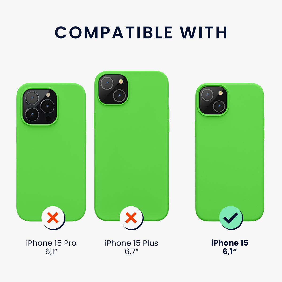 kwmobile Handyhülle für iPhone 15 Case - kabelloses Laden