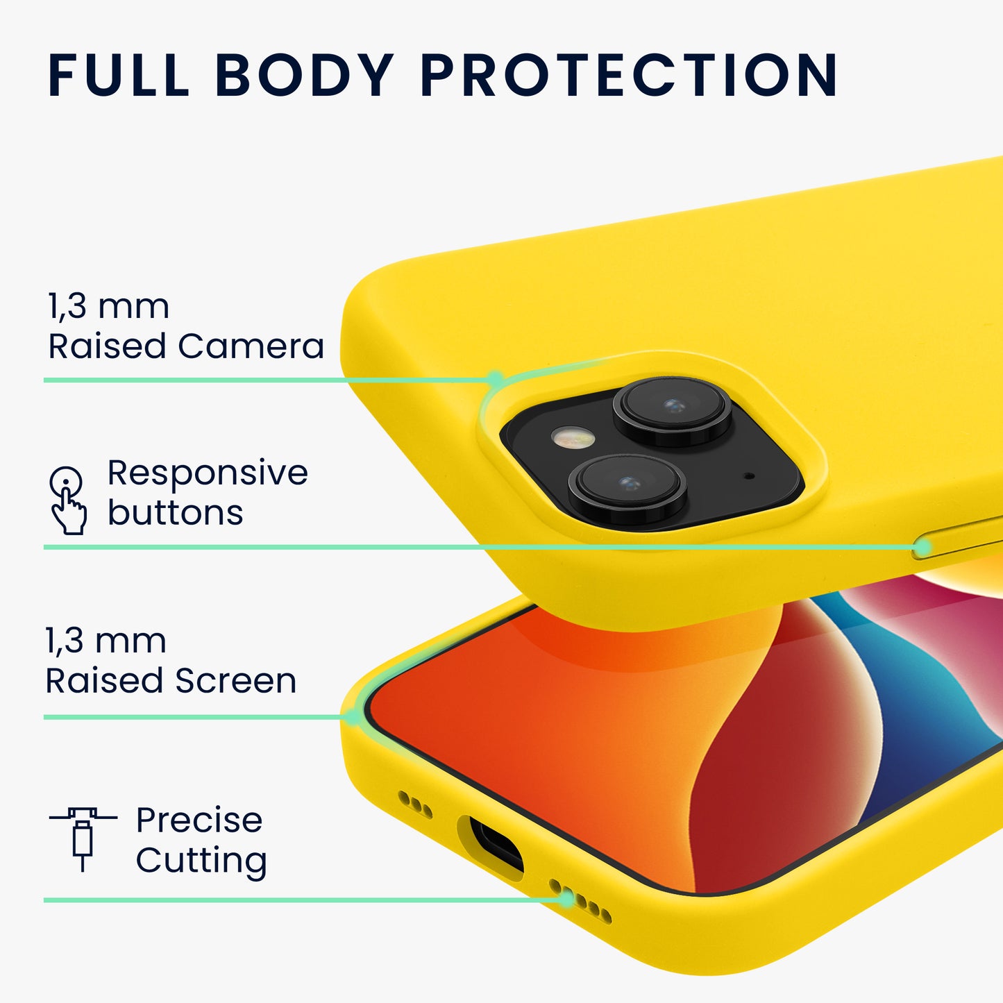kwmobile Handyhülle für iPhone 15 Case - kabelloses Laden