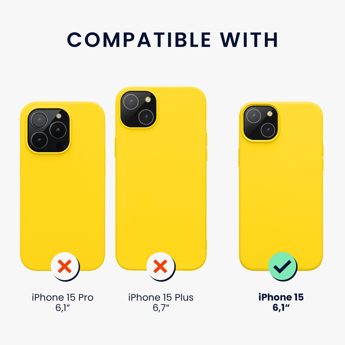 kwmobile Handyhülle für iPhone 15 Case - kabelloses Laden
