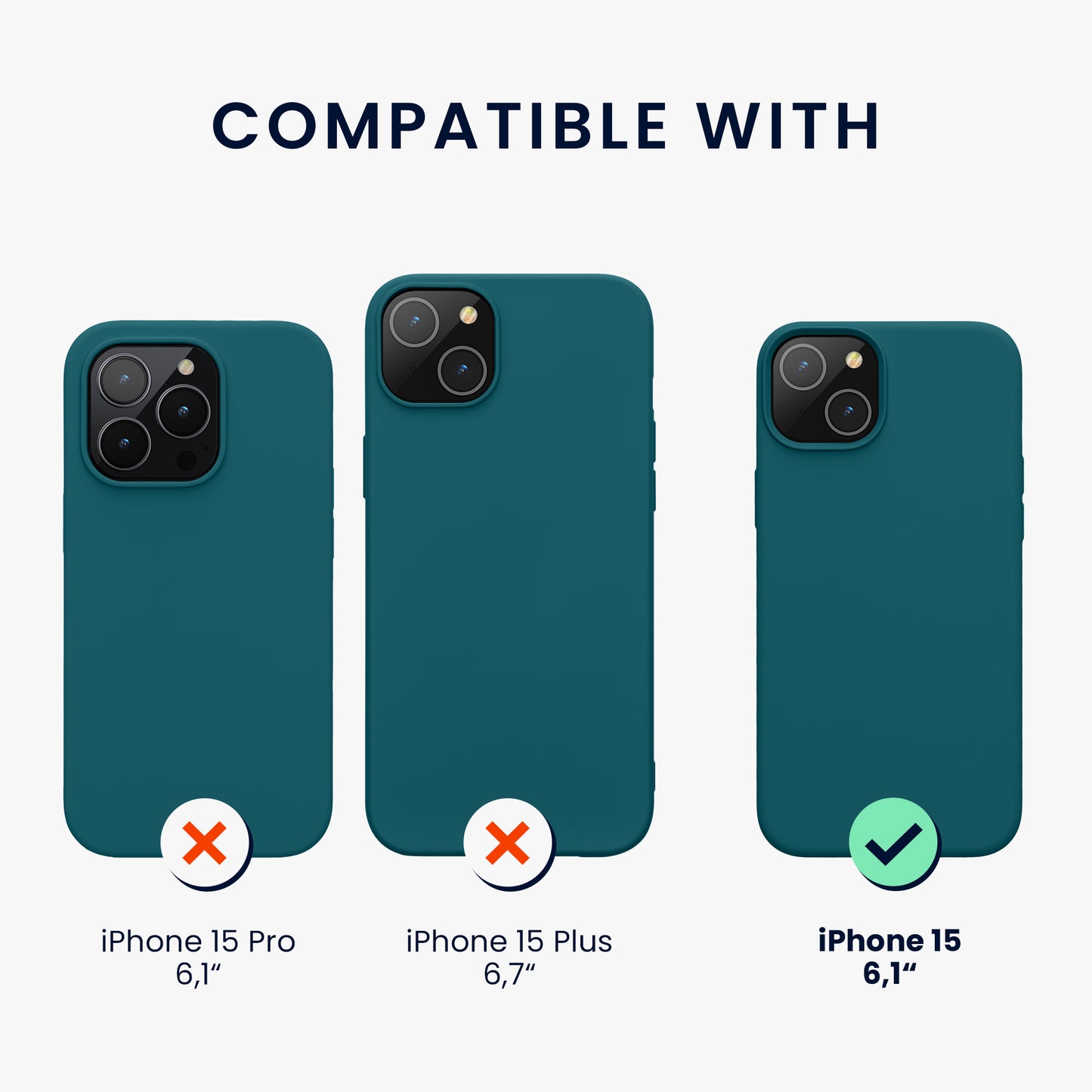 kwmobile Handyhülle für iPhone 15 Case - kabelloses Laden
