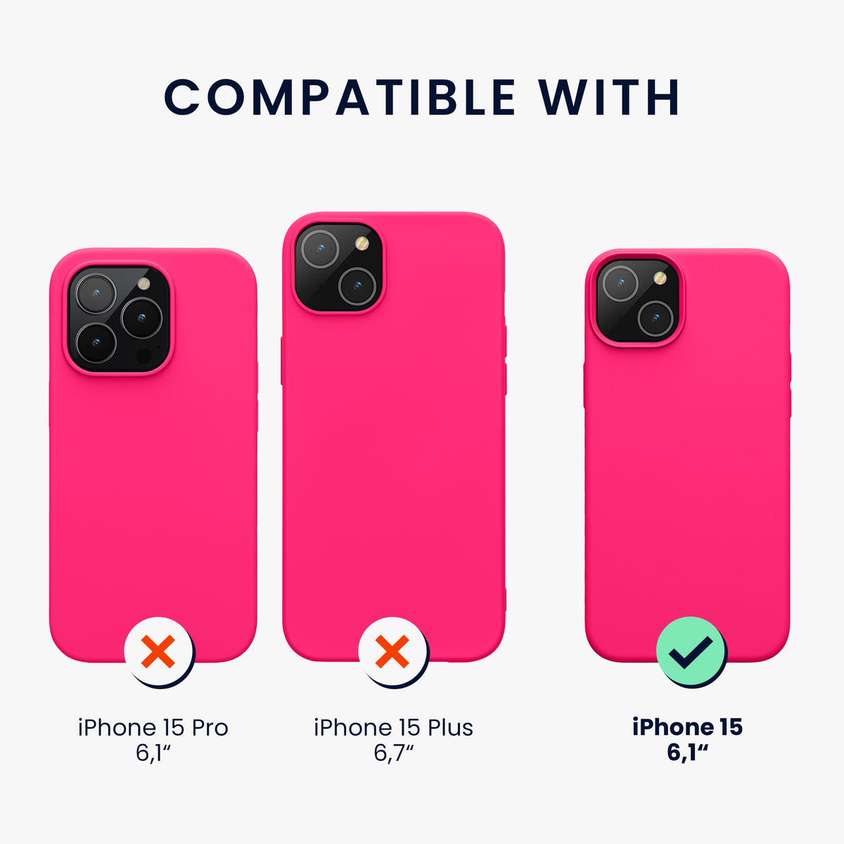 kwmobile Handyhülle für iPhone 15 Case - kabelloses Laden