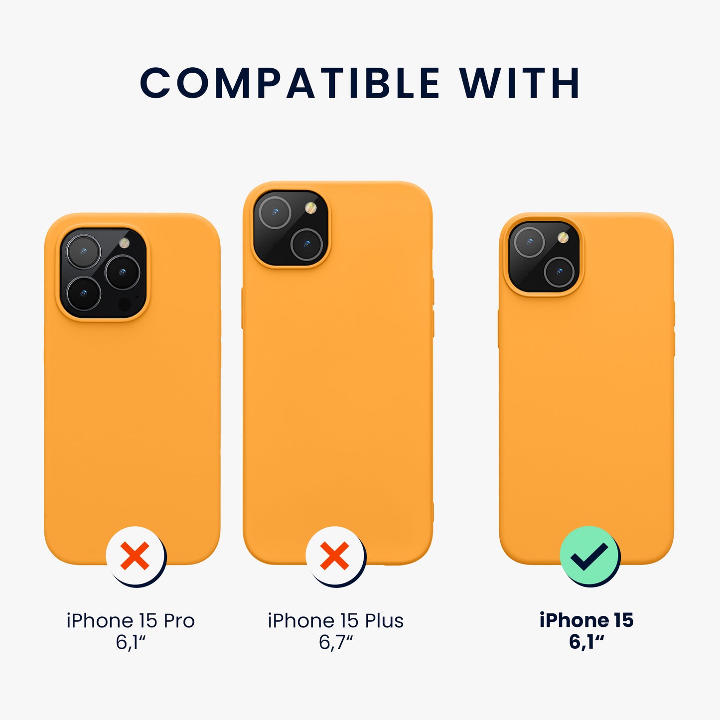 kwmobile Handyhülle für iPhone 15 Case - kabelloses Laden