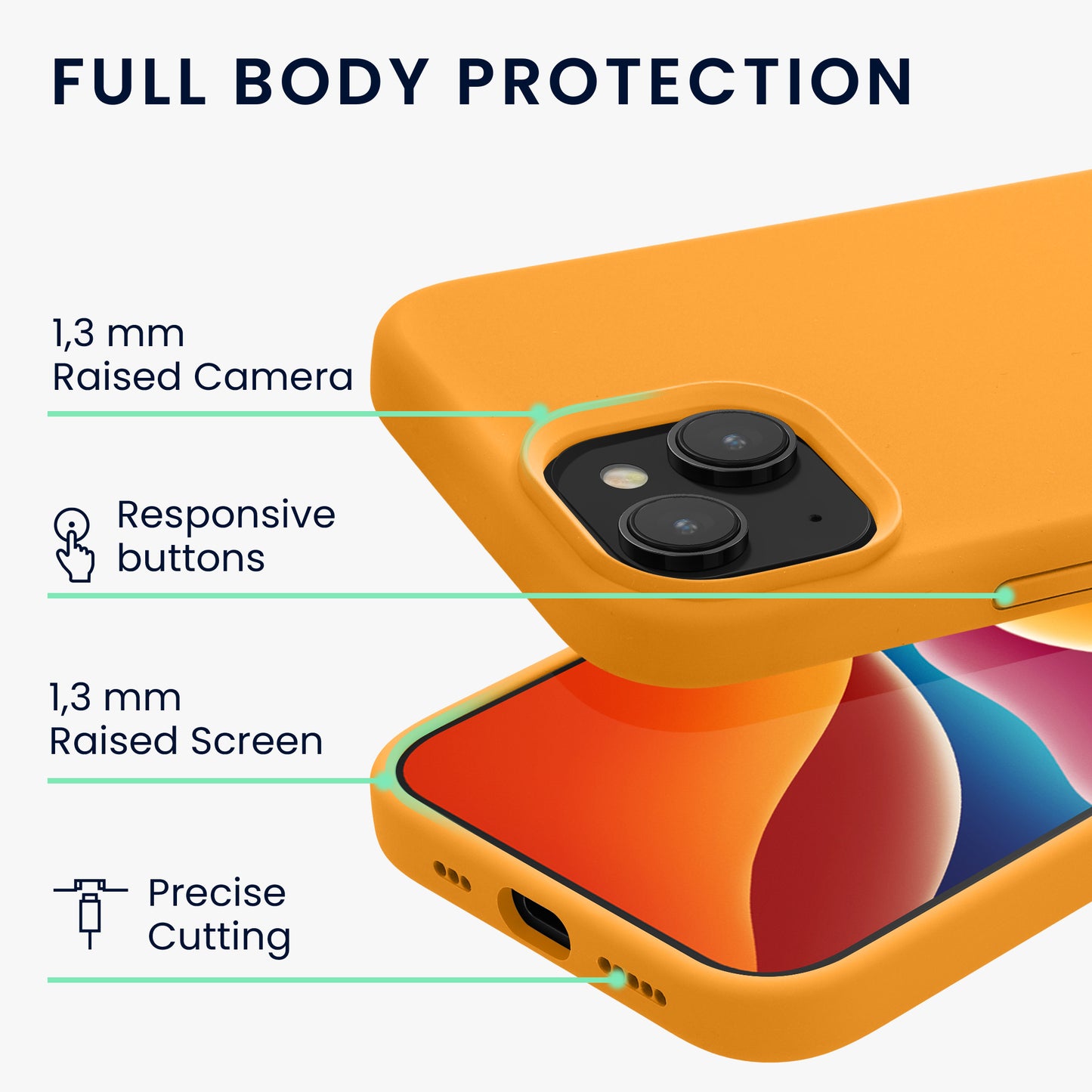 kwmobile Handyhülle für iPhone 15 Case - kabelloses Laden