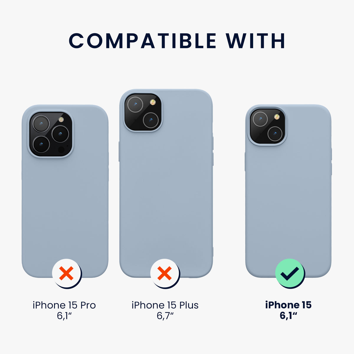 kwmobile Handyhülle für iPhone 15 Case - kabelloses Laden