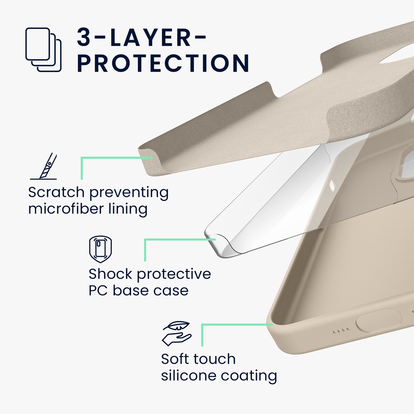 kwmobile Handyhülle für iPhone 15 Case - kabelloses Laden