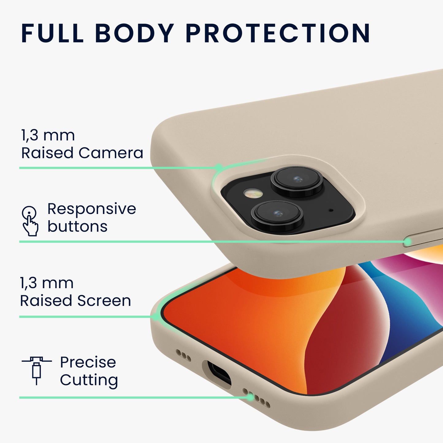 kwmobile Handyhülle für iPhone 15 Case - kabelloses Laden