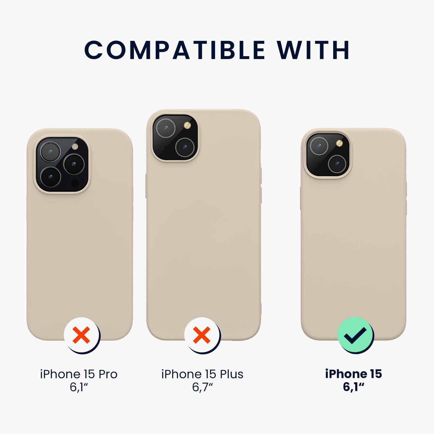 kwmobile Handyhülle für iPhone 15 Case - kabelloses Laden