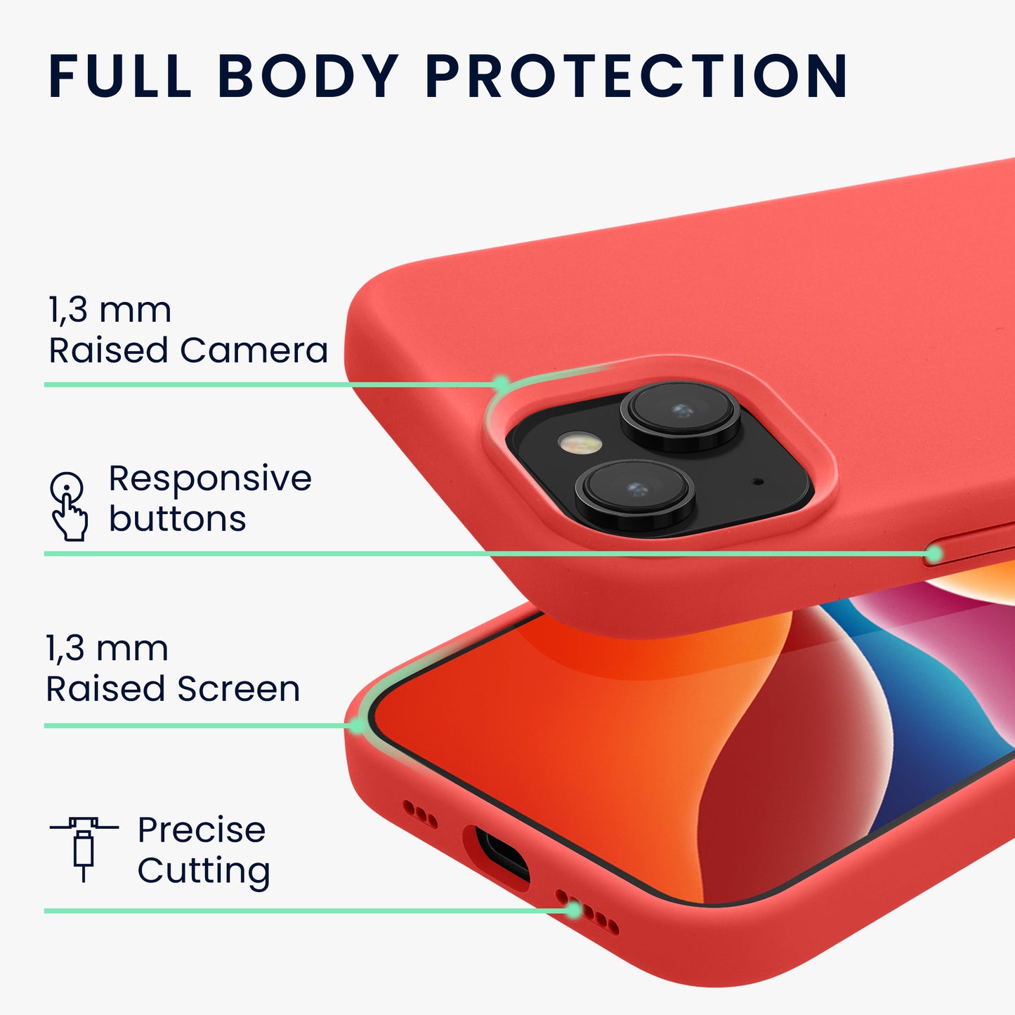 kwmobile Handyhülle für iPhone 15 Case - kabelloses Laden