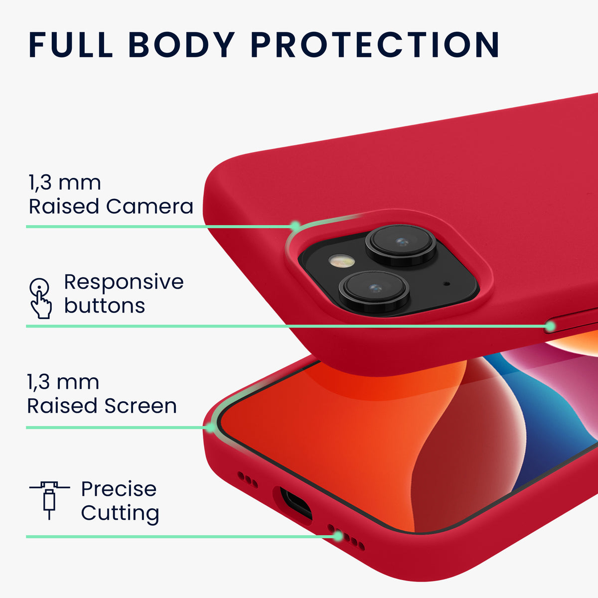 kwmobile Handyhülle für iPhone 15 Case - kabelloses Laden
