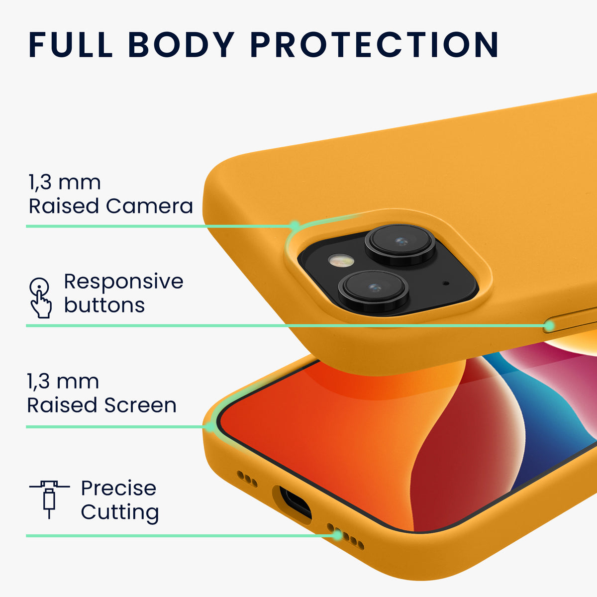 kwmobile Handyhülle für iPhone 15 Case - kabelloses Laden