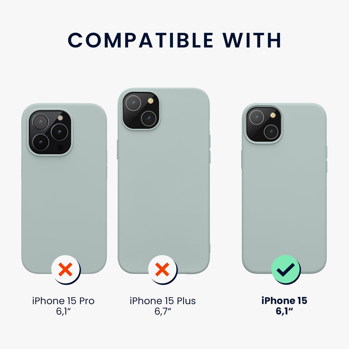 kwmobile Handyhülle für iPhone 15 Case - kabelloses Laden