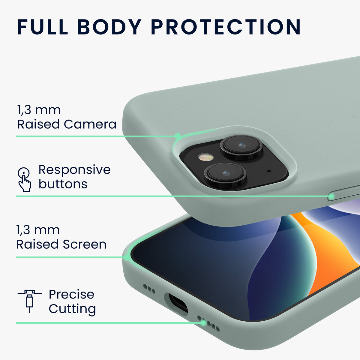 kwmobile Handyhülle für iPhone 15 Case - kabelloses Laden