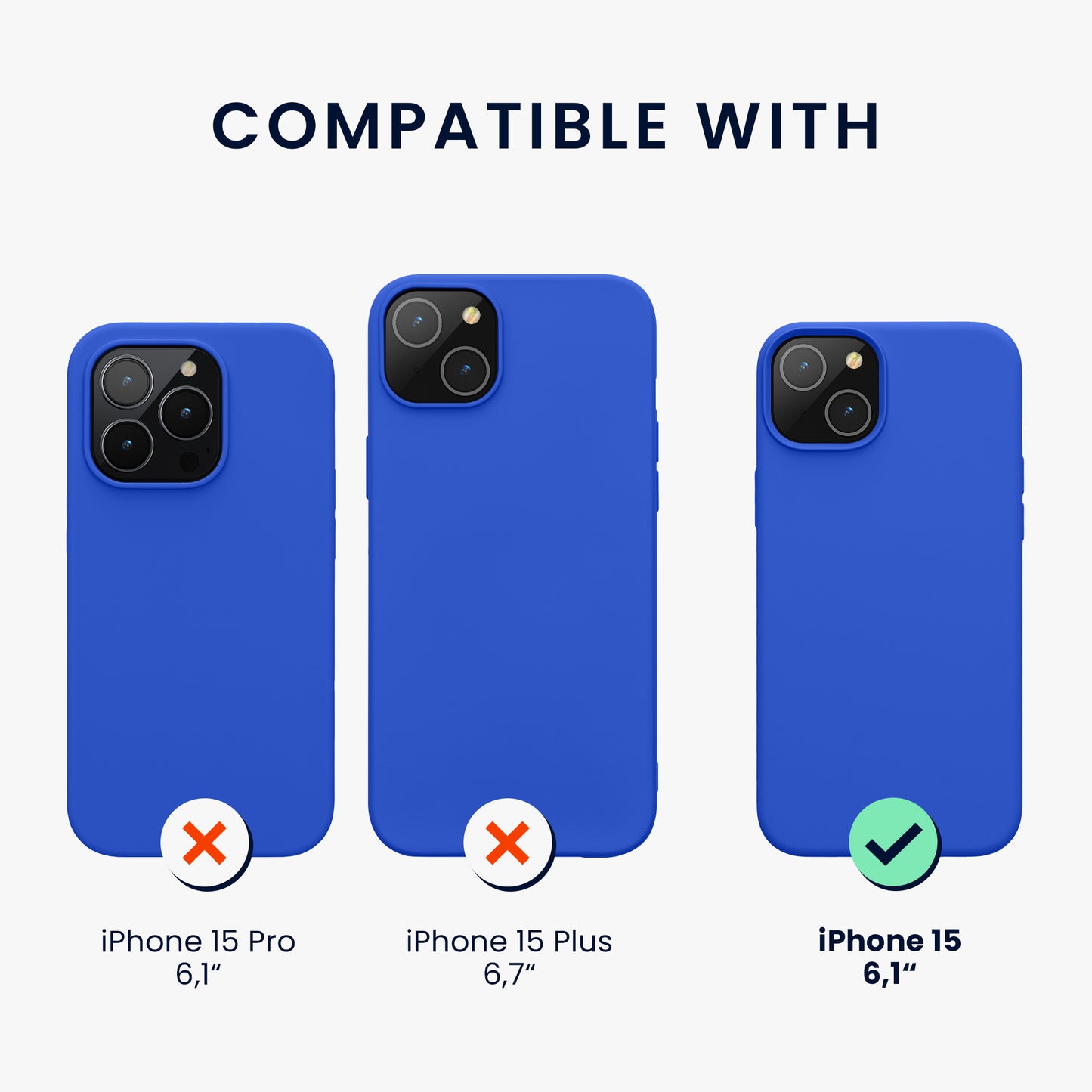 kwmobile Handyhülle für iPhone 15 Case - kabelloses Laden