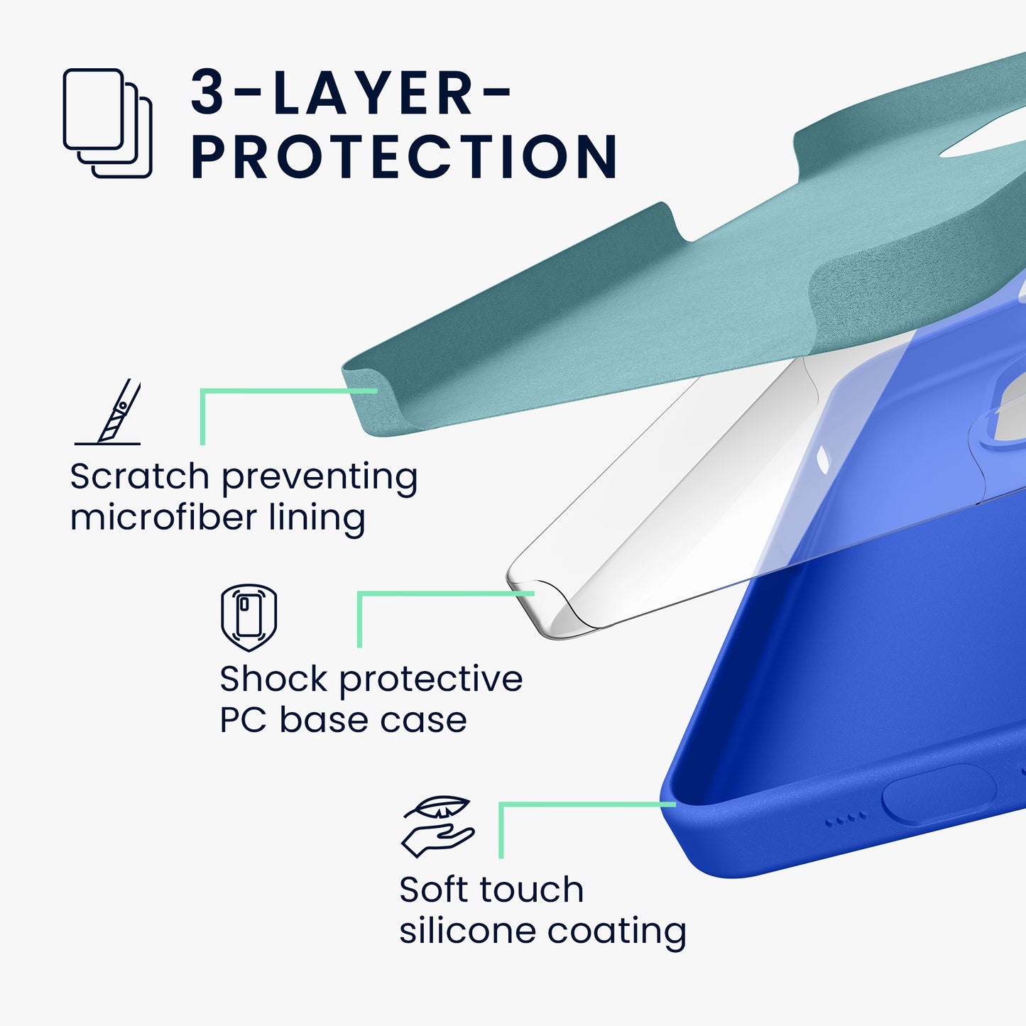 kwmobile Handyhülle für iPhone 15 Case - kabelloses Laden