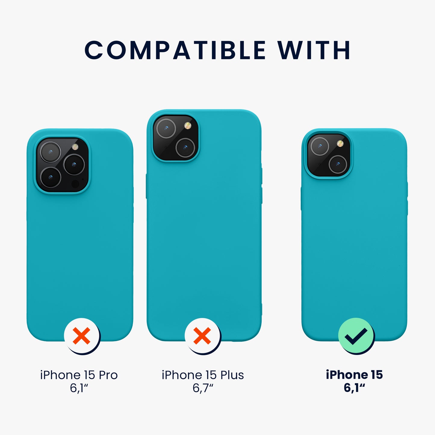 kwmobile Handyhülle für iPhone 15 Case - kabelloses Laden