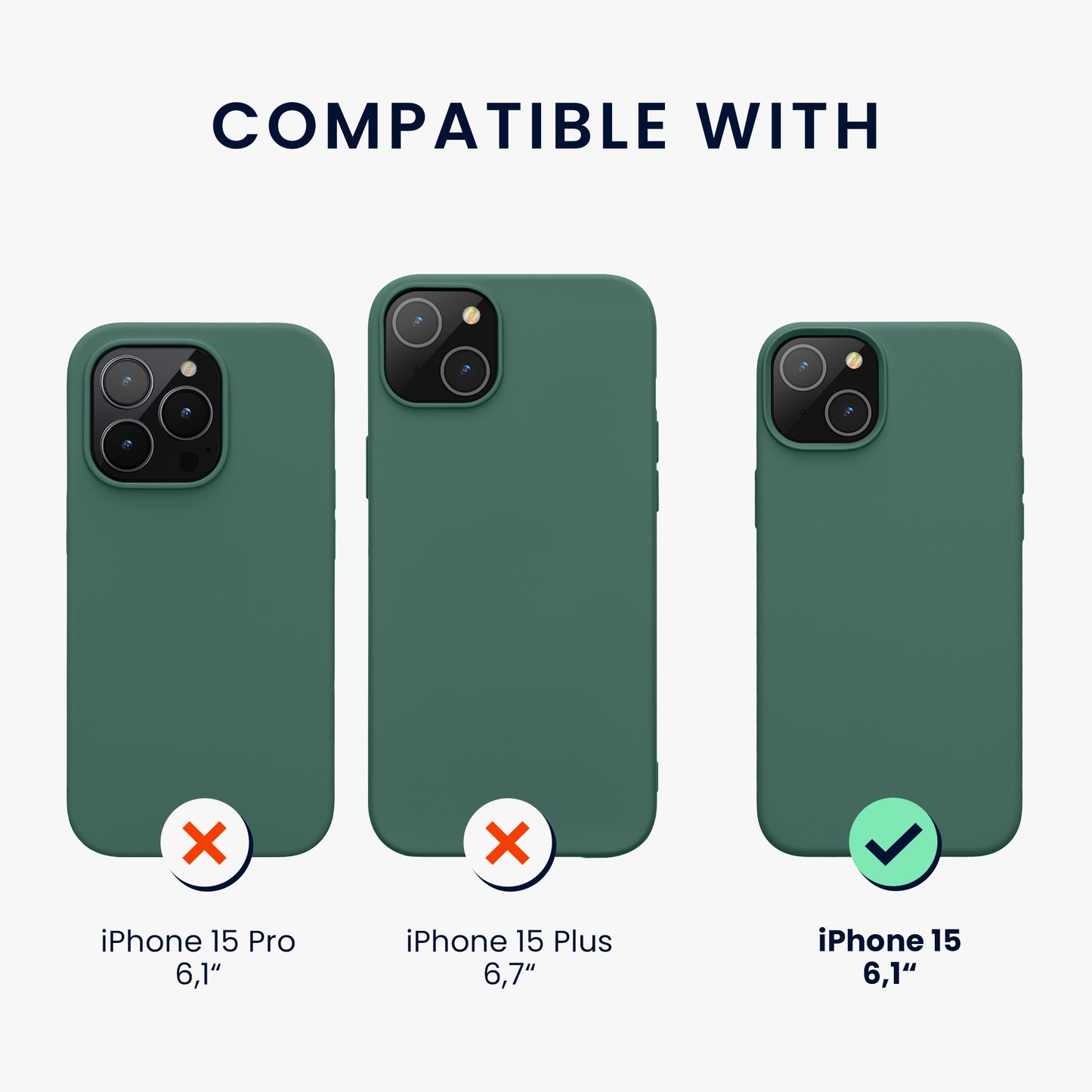 kwmobile Handyhülle für iPhone 15 Case - kabelloses Laden