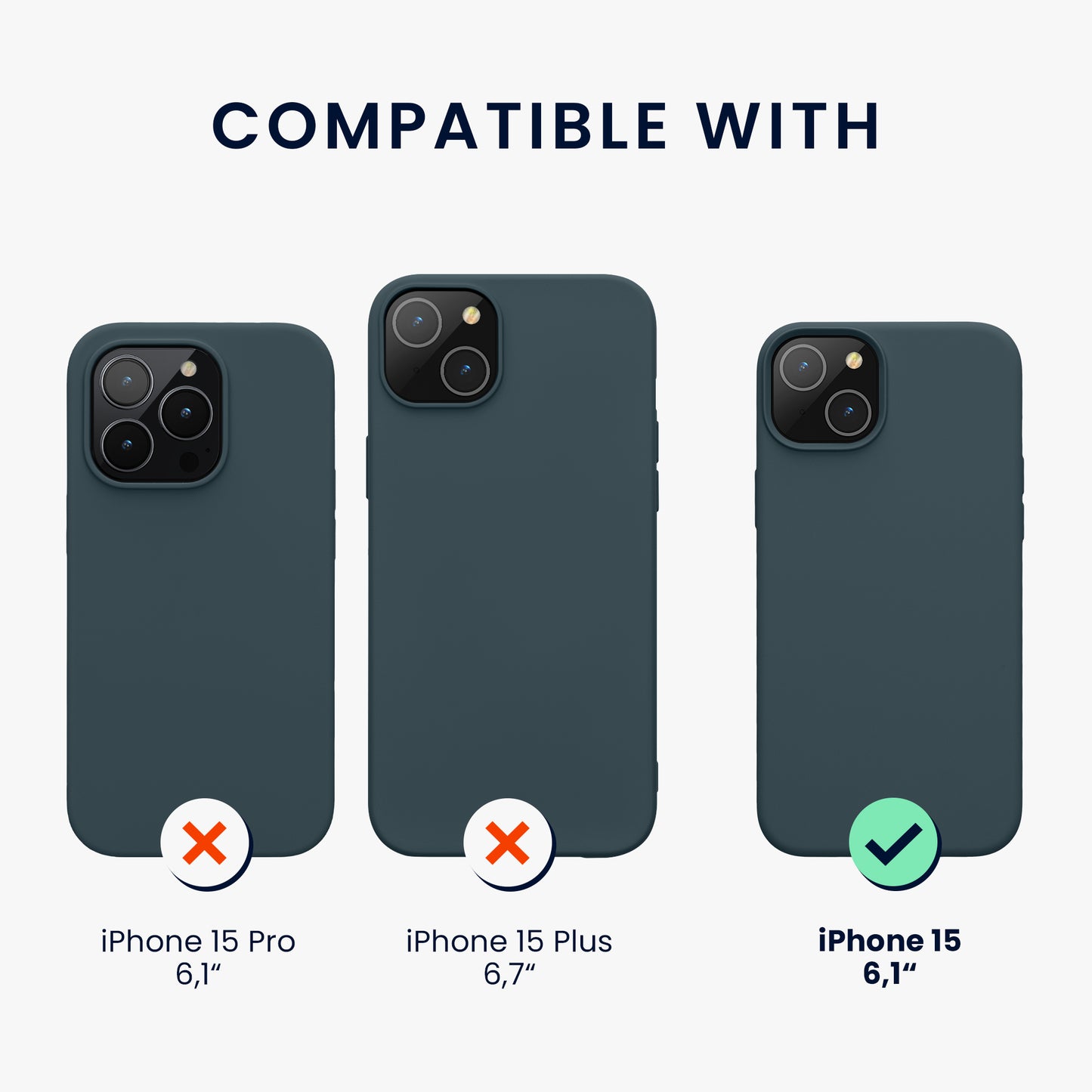 kwmobile Handyhülle für iPhone 15 Case - kabelloses Laden