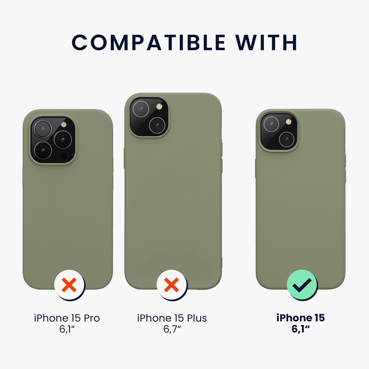 kwmobile Handyhülle für iPhone 15 Case - kabelloses Laden