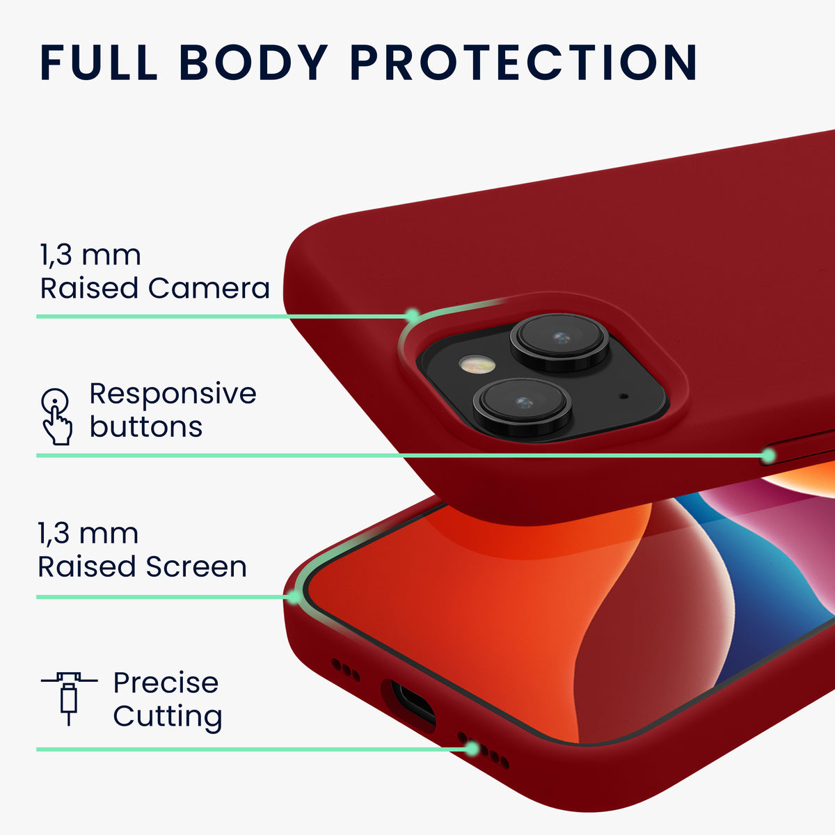 kwmobile Handyhülle für iPhone 15 Case - kabelloses Laden