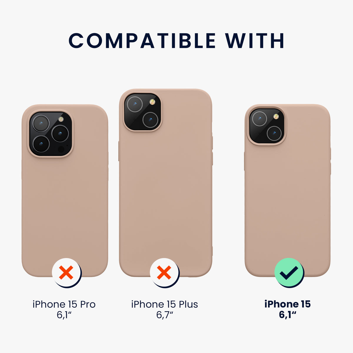 kwmobile Handyhülle für iPhone 15 Case - kabelloses Laden