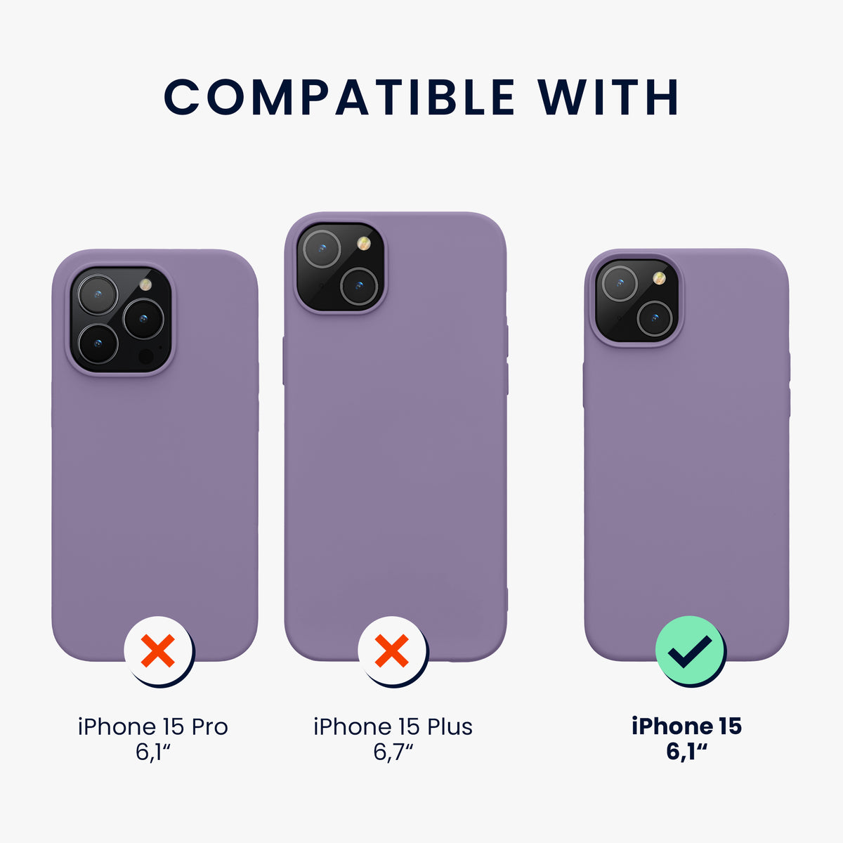 kwmobile Handyhülle für iPhone 15 Case - kabelloses Laden