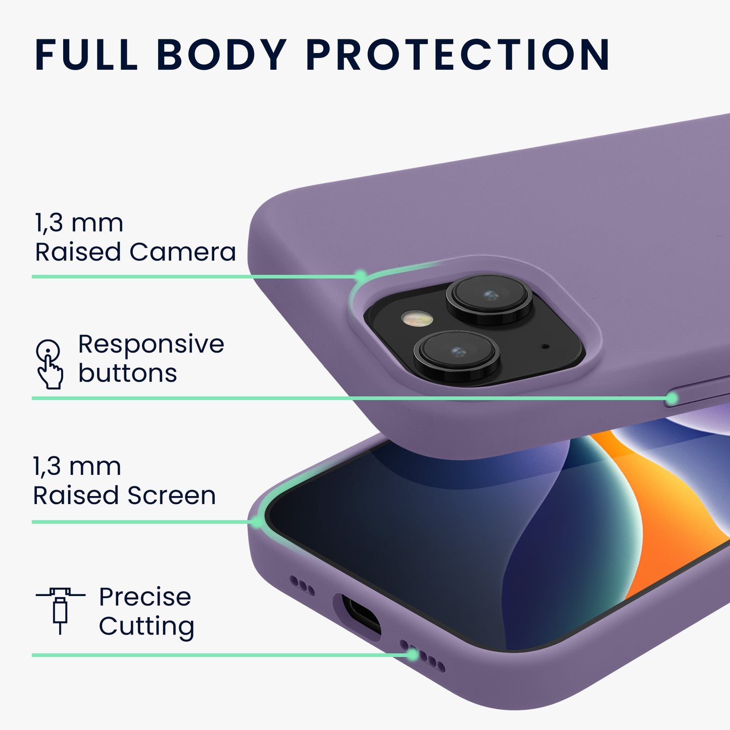 kwmobile Handyhülle für iPhone 15 Case - kabelloses Laden