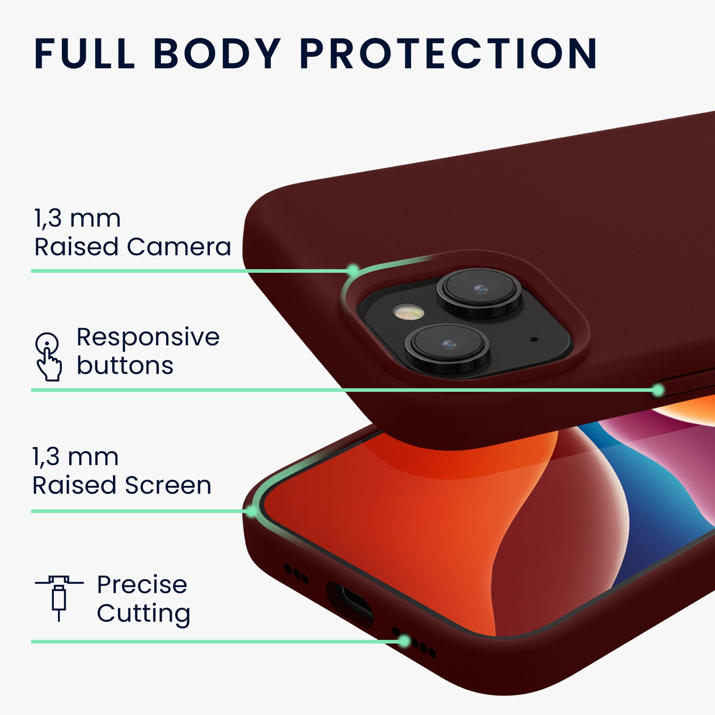 kwmobile Handyhülle für iPhone 15 Case - kabelloses Laden