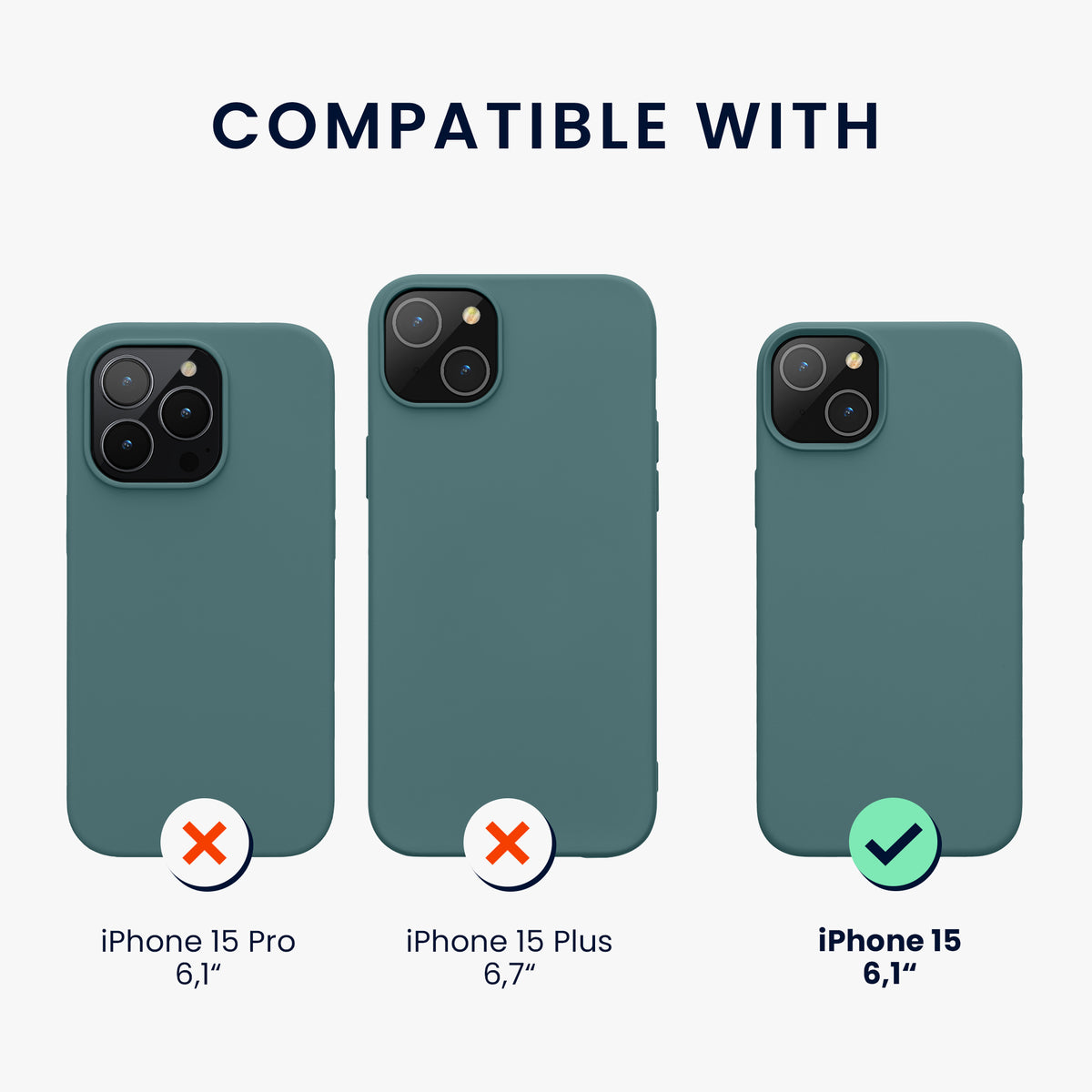 kwmobile Handyhülle für iPhone 15 Case - kabelloses Laden