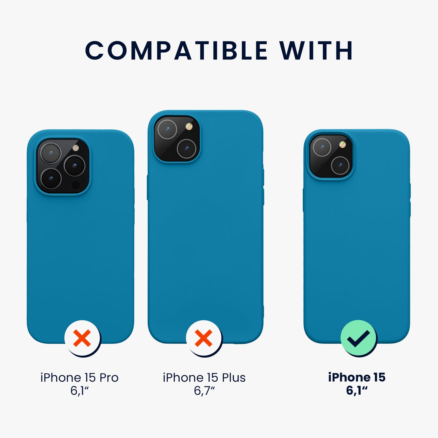 kwmobile Handyhülle für iPhone 15 Case - kabelloses Laden