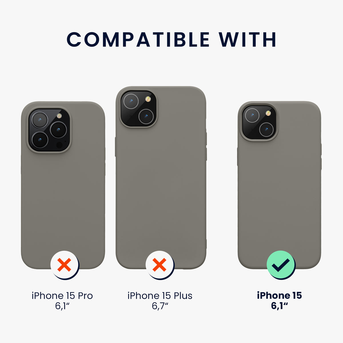 kwmobile Handyhülle für iPhone 15 Case - kabelloses Laden