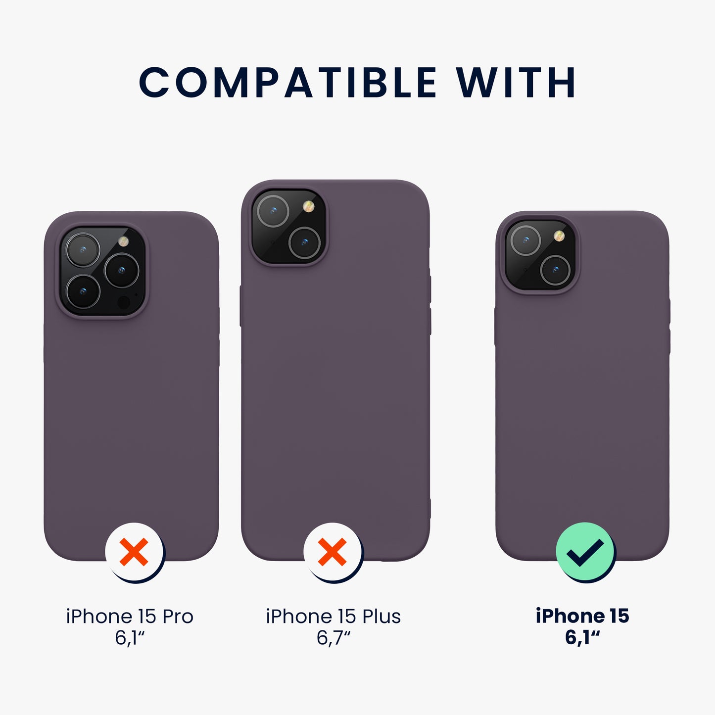 kwmobile Handyhülle für iPhone 15 Case - kabelloses Laden