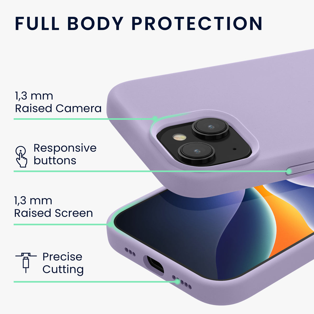 kwmobile Handyhülle für iPhone 15 Case - kabelloses Laden